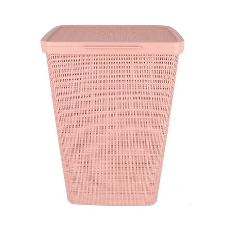 Wasmand Met Deksel Jute-Look