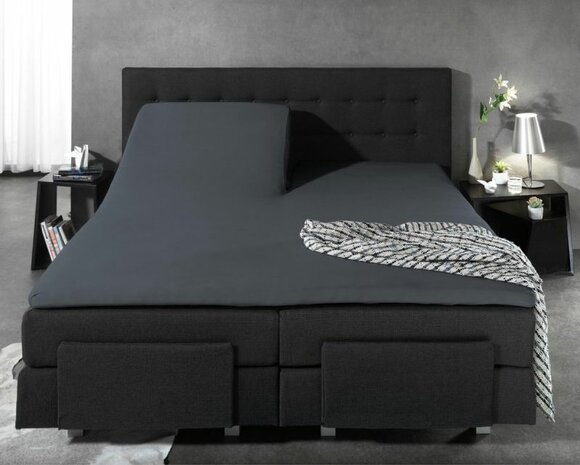 Splittopper 160x200 jersey Antraciet