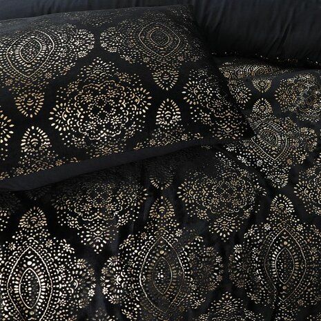 Glamour Flanel Art Foil Zwart 240 x 200/220