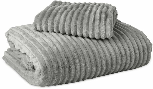 Rib Teddy Grijs 140x200/220