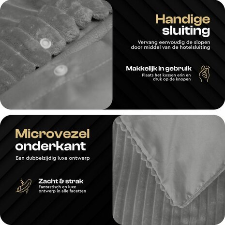 Rib Teddy Grijs 200x200/220