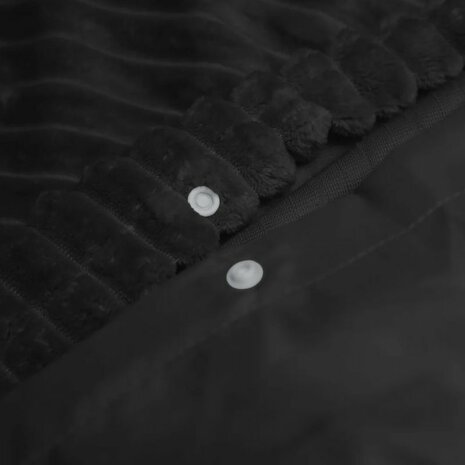 Rib Teddy Zwart 200x200/220