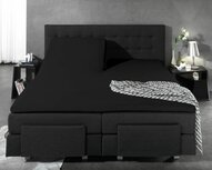 Beau Maison Luxe Splittopper Hoeslaken Zwart &ndash; 180x200-220 cm