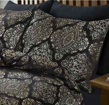 Sleeptime Flanel dekbedovertrek Zwart 140 x 200/220