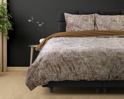 Dreamhouse dekbedovertrek 200x220 Signature Velvet Katoen Aria Bruin