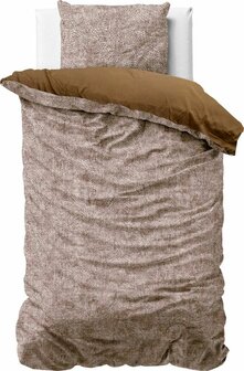 Dreamhouse dekbedovertrek 240x220 Signature Velvet Katoen Aria Bruin
