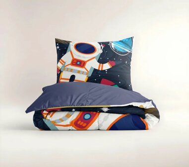 Dekbedovertrek Space man 2 Blauw 140 x 200/220