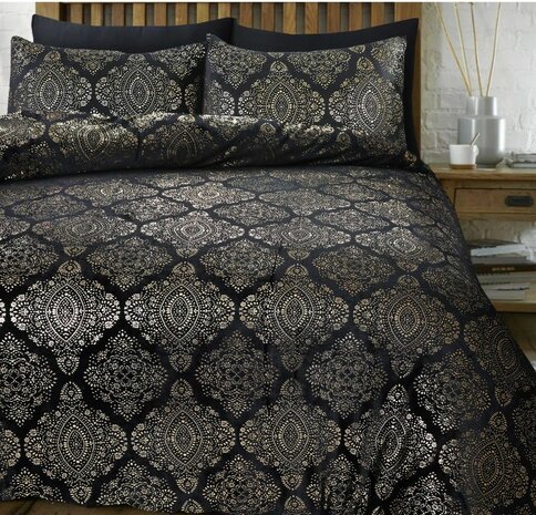 Sleeptime Flanel dekbedovertrek Zwart 140 x 200/220