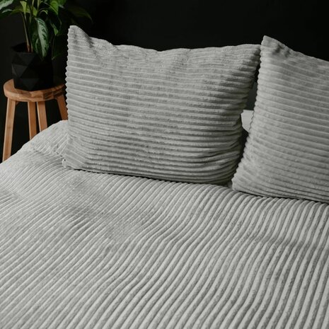 Sleeptime Rib Teddy dekbedovertrek 140 x 200/220 Grijs