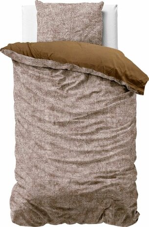 Dreamhouse dekbedovertrek 200x220 Signature Velvet Katoen Aria Bruin