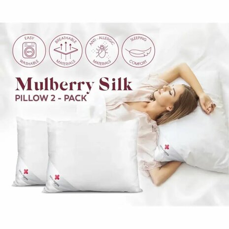Lush Mulberry Silk Kussen (2-Pack)