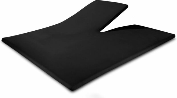Beau Maison Splittopper Hoeslaken Dubbel Jersey &ndash; 200x200 / 200x220 cm &ndash; Zwart &ndash; Strijkvrij & Extra Dikke Kwaliteit