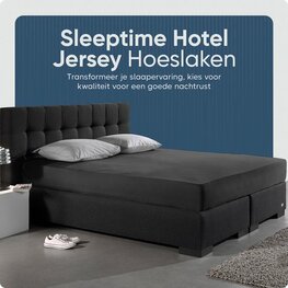 Hoeslaken 140x200 Hotel Jersey antraciet Hoeslaken 140x200 Hotel Jersey antraciet