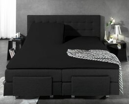Splittopper hoeslaken 160x200 jersey zwart Splittopper hoeslaken 160x200 jersey zwart