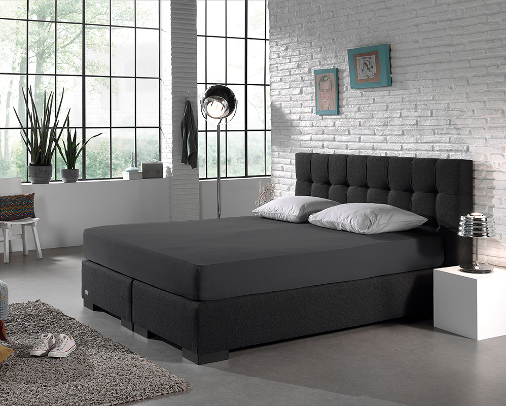 Jersey Hoeslaken 140x200 Antraciet