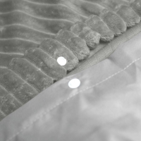 Sleeptime Rib Teddy dekbedovertrek 140 x 200/220 Grijs