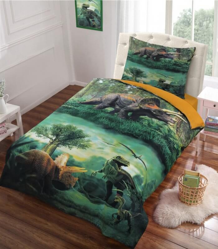 Dekbedovertrek 140x200/220 Dinosaurus