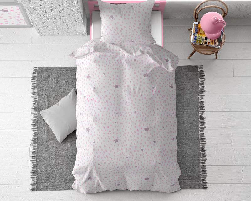 Dreamhouse dekbedovertrek 140x200 Wise Bunny 2 White