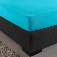 Hoeslaken 80/90/100x220 Jersey Turquoise