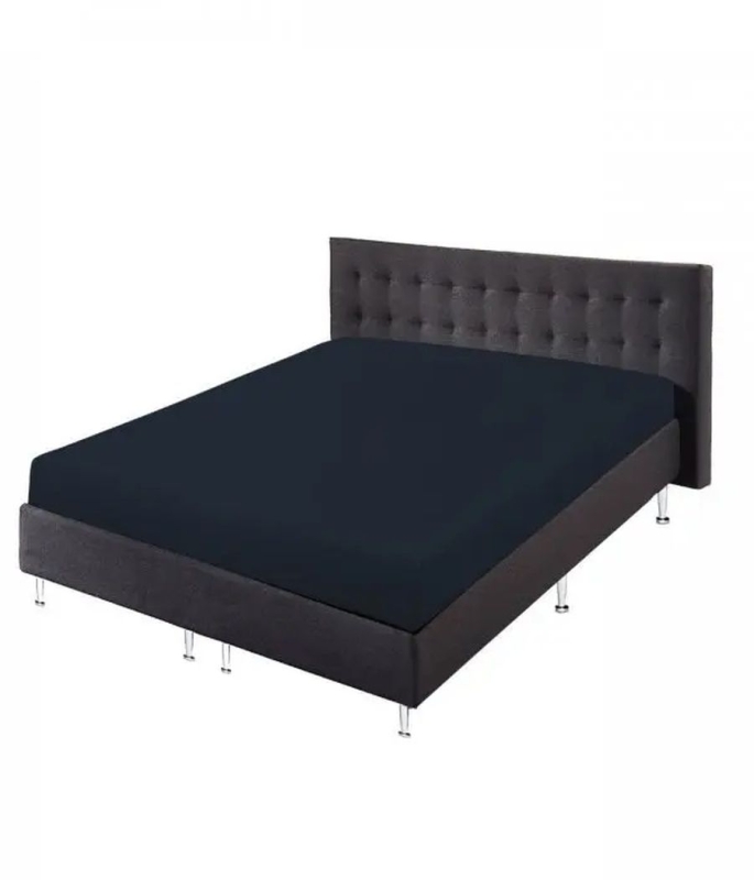 Hoeslaken 140x200+25 Jersey Donker Blauw