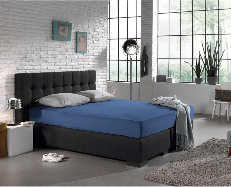 Premium Sheets hoeslaken jersey blauw 200x220 Premium Sheets hoeslaken jersey blauw 200x220