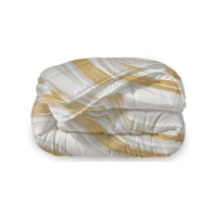 Beau Maison Lazy dekbed wit-goud marble 200x200