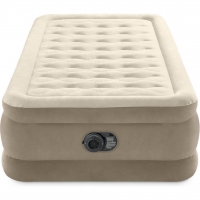 Intex 64426ND Ultra Plush Twin Luchtbed + Ingebouwde Pomp 191x99x46 cm Beige